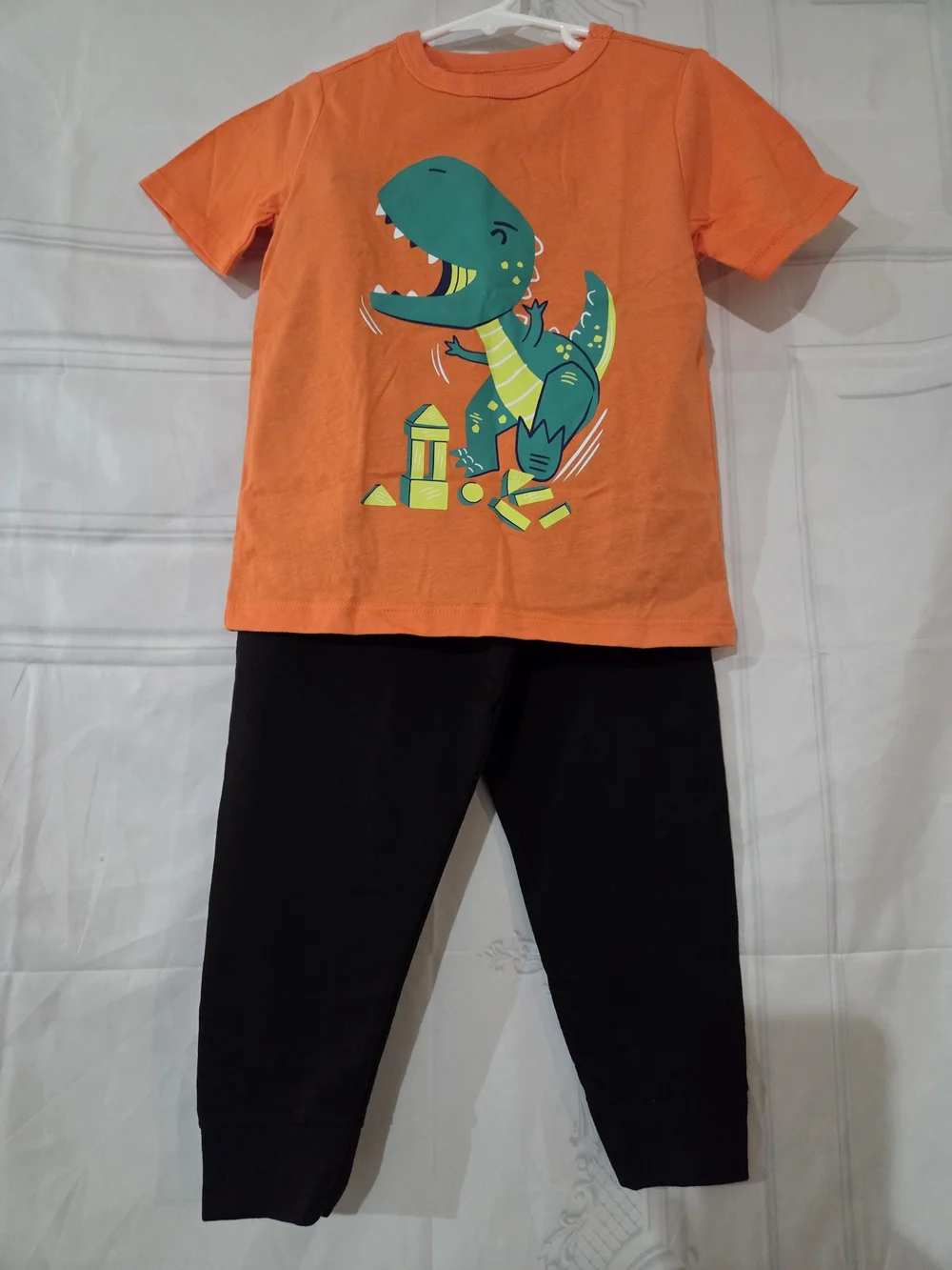 Orange Short-Sleeve Tee With Pants